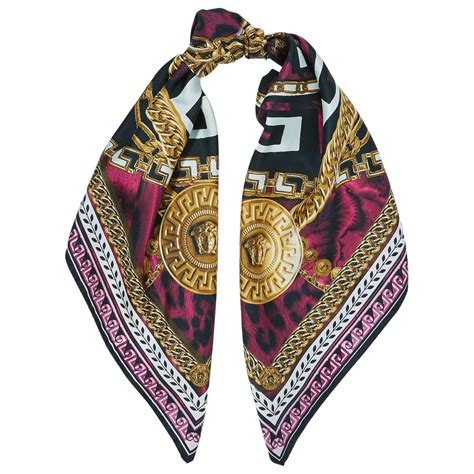 versace medusa silk scarf|Versace silk foulards.